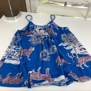 TUCKER + TATE girl’s safari print halter blouse